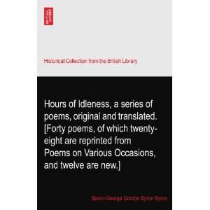  Hours of Idleness, a series of poems, original and 
