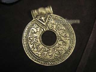 P3143 TRIBAL Ethnic NAGA Gypsy solid Brass metal pendant Amulet 