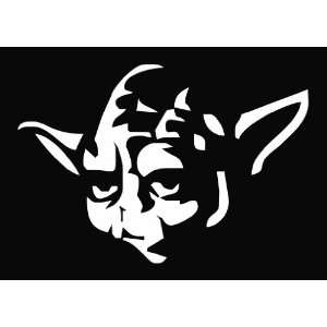  Yoda Star Wars Die Cut Vinyl Decal Sticker 6 White 