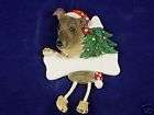 greyhound brindle dangling legs ornament 94 