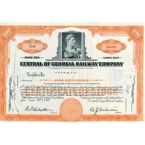  1955 Central of Georgia Railway Company Stock Certificate 