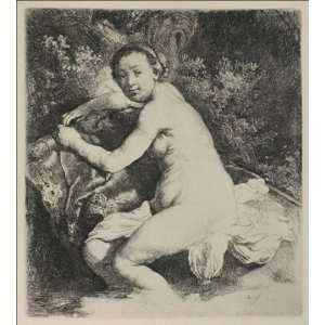    Diana Bathing Rembrandt van Rijn Hand Painted Art