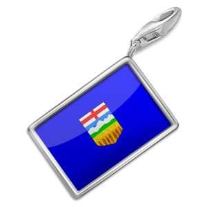 FotoCharms Alberta Flag region Canada   Charm with Lobster Clasp 