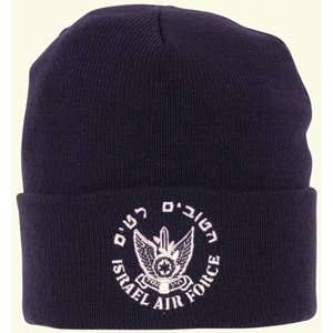  Navy Blue Israeli Air Force Embroidered Watch Cap: Sports 