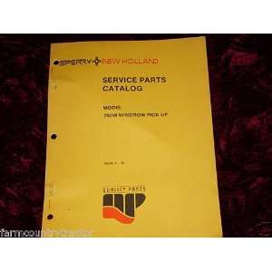  New Holland 790W Windrow Pick Up OEM Parts Manual New 