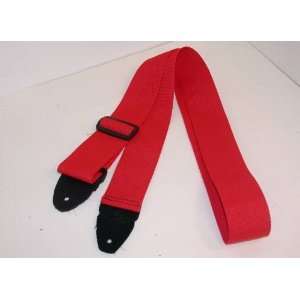  LM Products Adjustable 2 Guitar Strap   Red Musical 