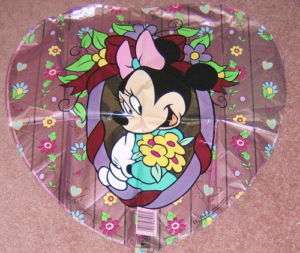 MINNIE MOUSE BALLOON MYLAR/FOIL PINK HEART SHAPED  