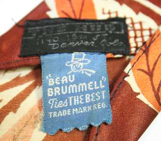 VTG BEAU BRUMMELL 40s/50s FOREST SWING TIE/NECKTIE  