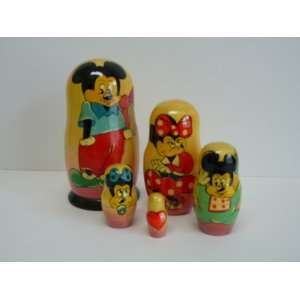   : Handpainted Mickey Mouse Matryoshka Doll (5 Piece): Everything Else