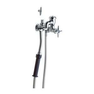  Chicago Faucets 809 XKCP Chrome Manual Bed Pan Cleaner 