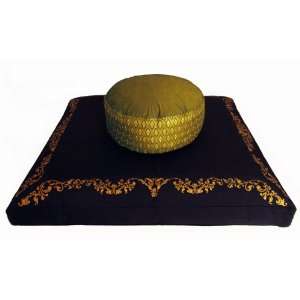   Meditation Cushion Set   Lime Green/Gold Indochine: Sports & Outdoors