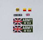 Dinky 683 Chieftain Tank Sticker Decals