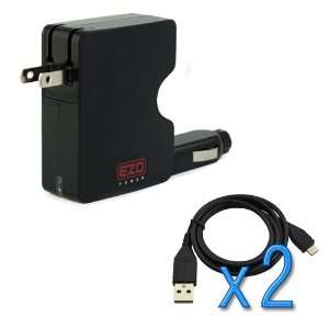  EZOPower 2 Port USB Car & Wall Charger + 2pcs Micro USB 