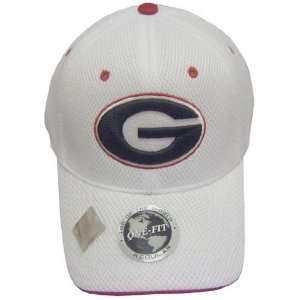  Georgia Bulldogs White Elite One Fit Hat Sports 