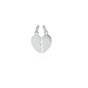  Radiant Sterling Silver Breakable Heart Pendant, Made with 