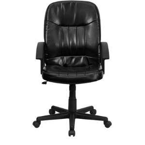   Leather High Back Swivel Chair [BT 203 BK LEA GG]