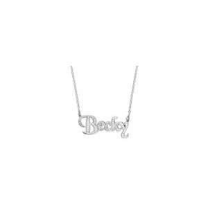   Necklace in Sterling Silver (8 Letters) ss heart/love charm: Jewelry