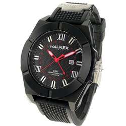 Haurex Italy Challenger Mens GMT Black Watch Model # 1N305UCN 