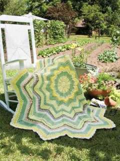 Shaped Afghans Crochet Patterns Pineapple Star Ripple Tapestry Spiral 