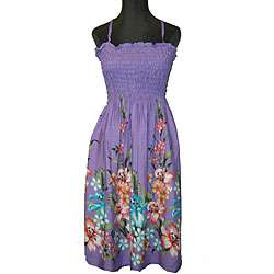 Hibiscus Collection Womens Purple Hawaiian Dress  