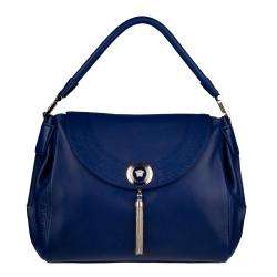 Versace Medium Royal Blue Nappa Leather Shoulder Bag  