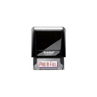 PAID IN FULL   Trodat 4911 (Ideal 50) Red Self Inking Rubber Stamp