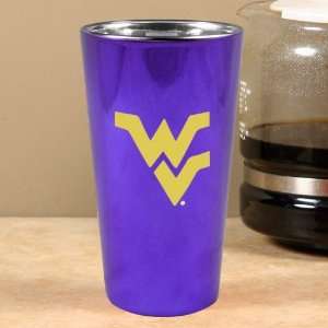 NCAA West Virginia Mountaineers Navy Blue Lusterware Pint Cup  