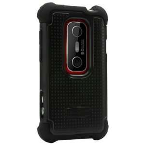 New Ballistic HTC EVO 3D Shell Gel Case Black/Black Soft 