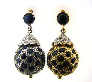 CUTE Cristina Ferrare 18k, Sapphire, & Diamond Earrings  
