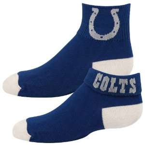   NFL Indianapolis Colts Royal Blue Preschool Roll Top Socks: Automotive