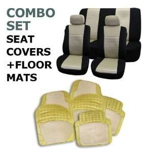 FH FB060112 + R12305 Combo Set: Beige Airbag Compatible Seat Covers 