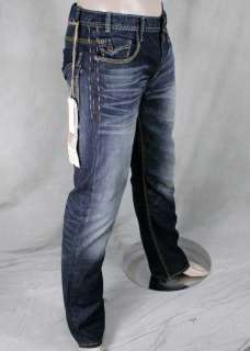 MEK Denim Jeans Mens KHORA Relaxed Dark Blue Straight saddle stitch 