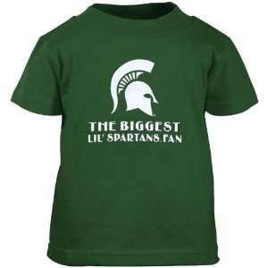  Michigan State Spartans Green Toddler Biggest Little Fan T 