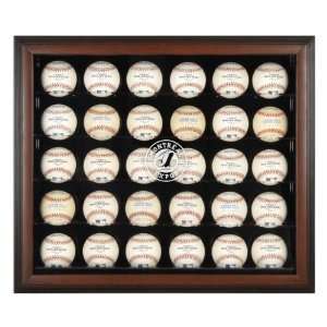    Brown Framed MLB 30 Ball Expos Logo Display Case