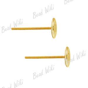 140 Approx Gold Plated Earring Stud Headpin 10mm EF0267  