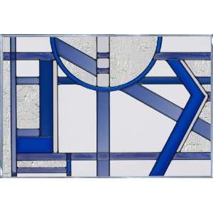   ART DECO ARCHITECTURAL 14h x 20w Suncatcher Window Glass Panel Home