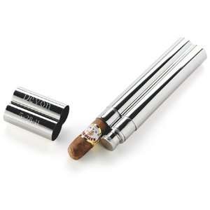 Stainless Steel Cigar Case/Flask Combo 