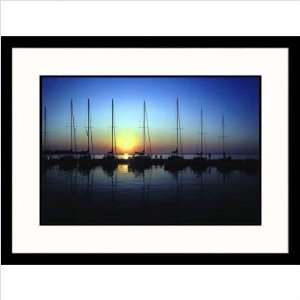  Boat Mast and Sunset Framed Photograph   Ken Wardius Frame 