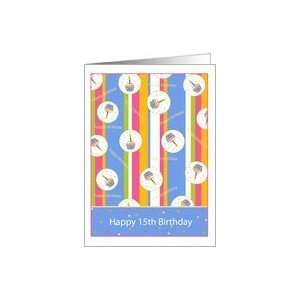  Cupcake Theme 15 Years Old Happy Birthday Card Card Toys 