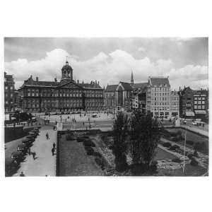   Dam,buildings,squares,automobiles,Amsterdam,Netherlands,1920 Home