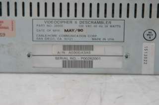 General Instrument Videocipher II TV Descrambler  