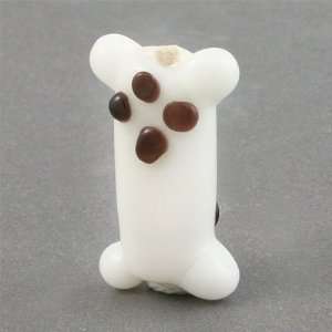  21mm White Dog Bone Lampwork Glass: Arts, Crafts & Sewing