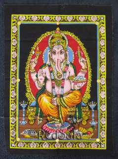 Hindu Elephant God GANESH Good Luck India Wall Hanging  