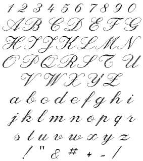 click to view engraving fonts