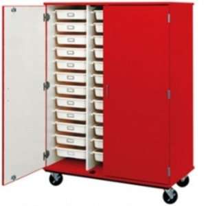   Mobile Storage Cabinet, 36 Trays Wire Rack System: Office Products