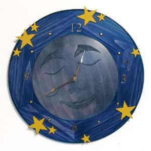  Moon Clock   Full Moon Sleeping in Blue   16inch