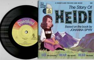 1968 DISNEYLAND STORY OF HEIDI RECORD & BOOK SET  
