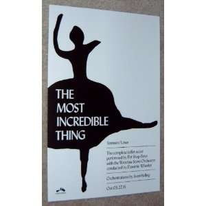 Pet Shop Boys   The Most Incredible Thing   Promotional Poster   11 x 