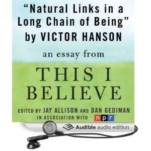   This I Believe Essay (Audible Audio Edition) Victor Hanson Books