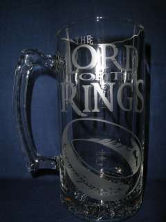   The Rings  HUGE 27OZ. STEIN Hand Etched ,Movie,RPG,Online game  